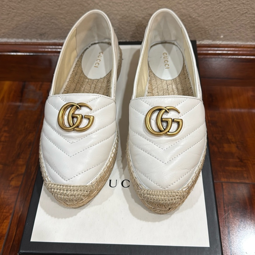 Nappa Matelasse GG Marmont Espadrilles 35 Great White
Slightly used